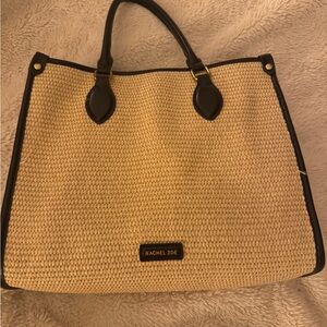 Rachel Zoe Tan and Black Tote Bag